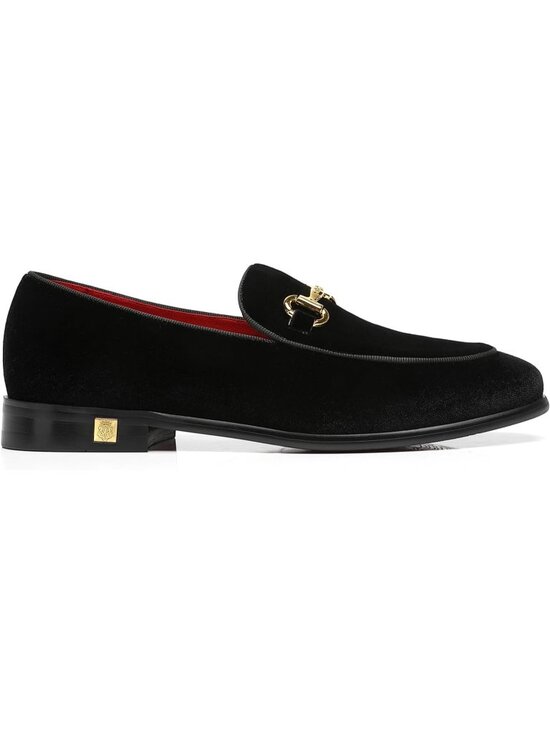 Men\'s Black Velvet Loafers Wedding Party Prom Homecoming Shoes main image 6